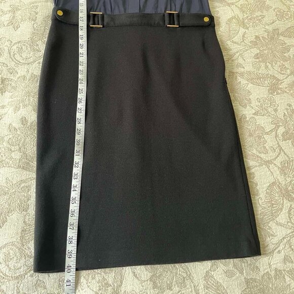 TORY BURCH Navy & Black Cotton & Wool Blend Dress Style#30142410 Sz.XL - Picture 12 of 13